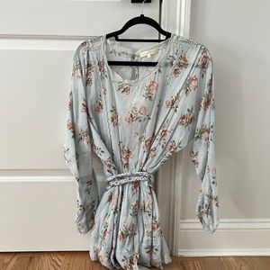 LoveShackFancy long sleeve floral dress